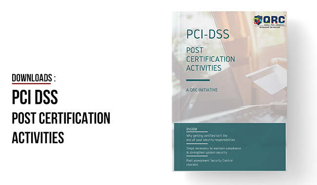 Post PCI DSS Certification Activities